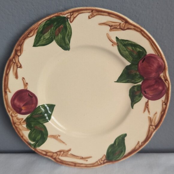 Set of 10 Vintage FRANCISCAN WARE Apple Leaf Pattern  6" Saucer Side Plates - Picture 4 of 4